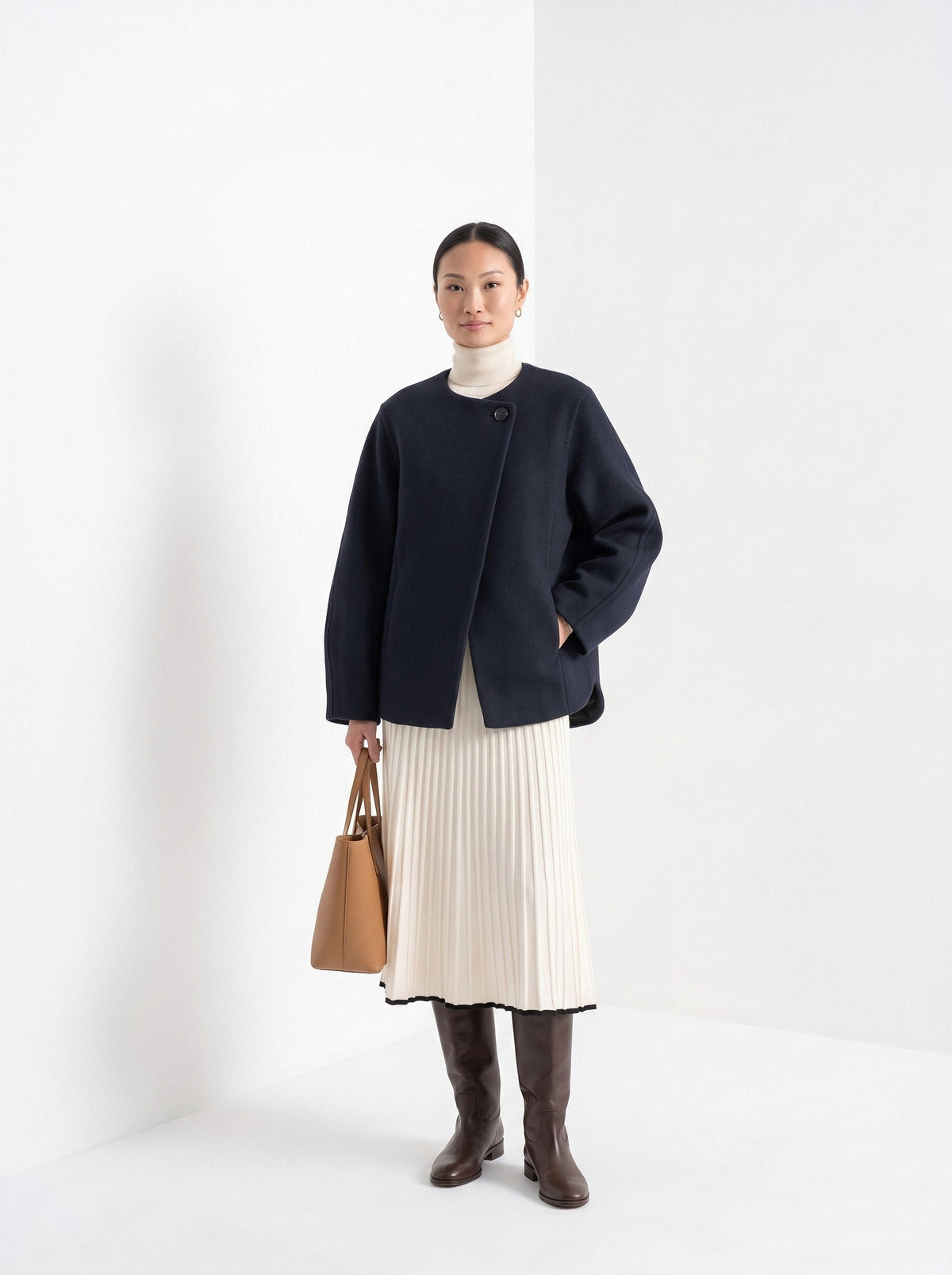 Bénédicte | Veste courte sans col
