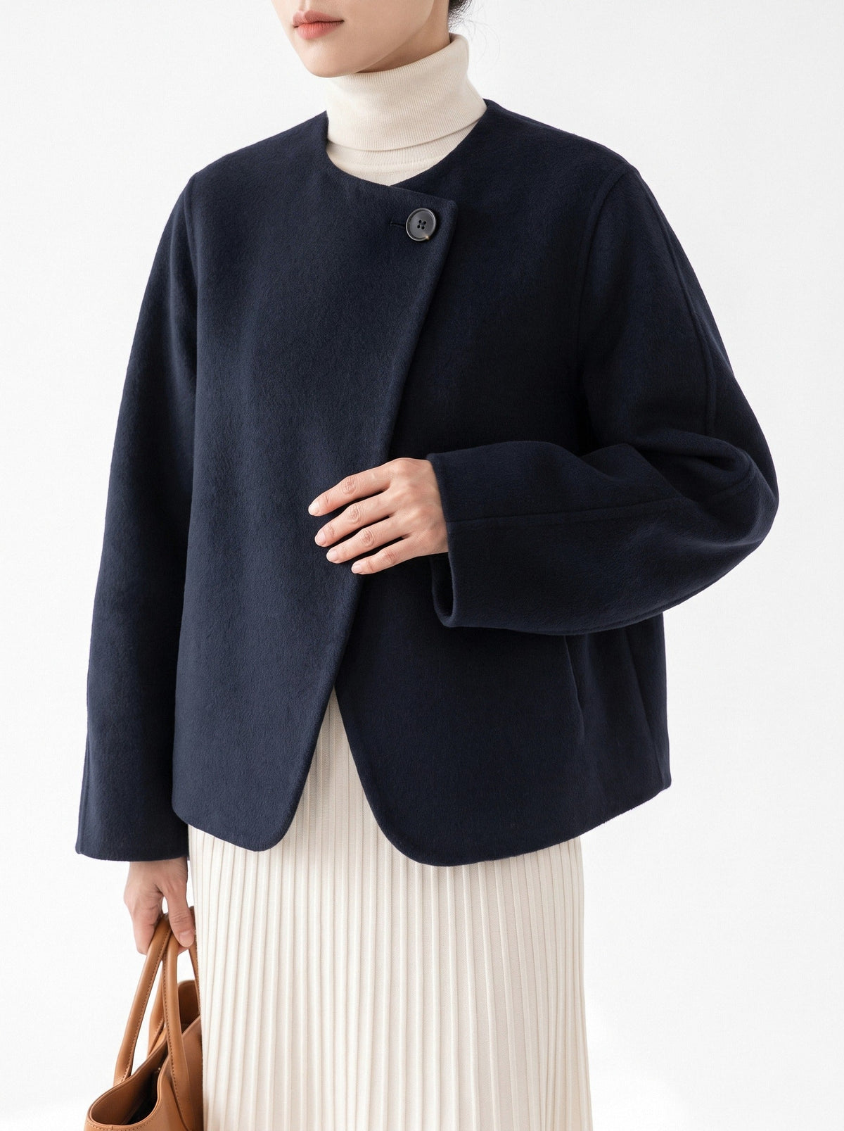Bénédicte | Veste courte sans col