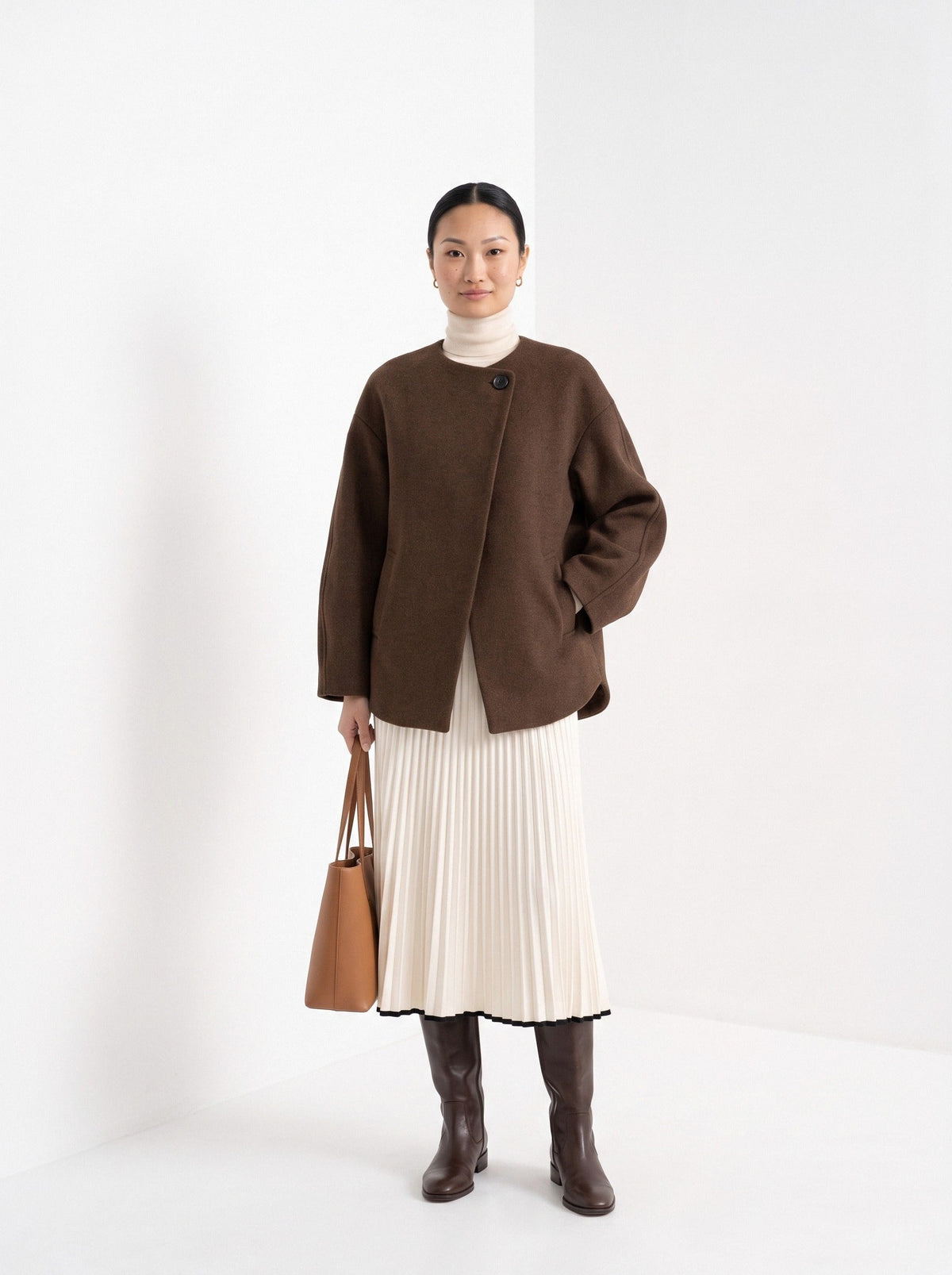 Bénédicte | Veste courte sans col