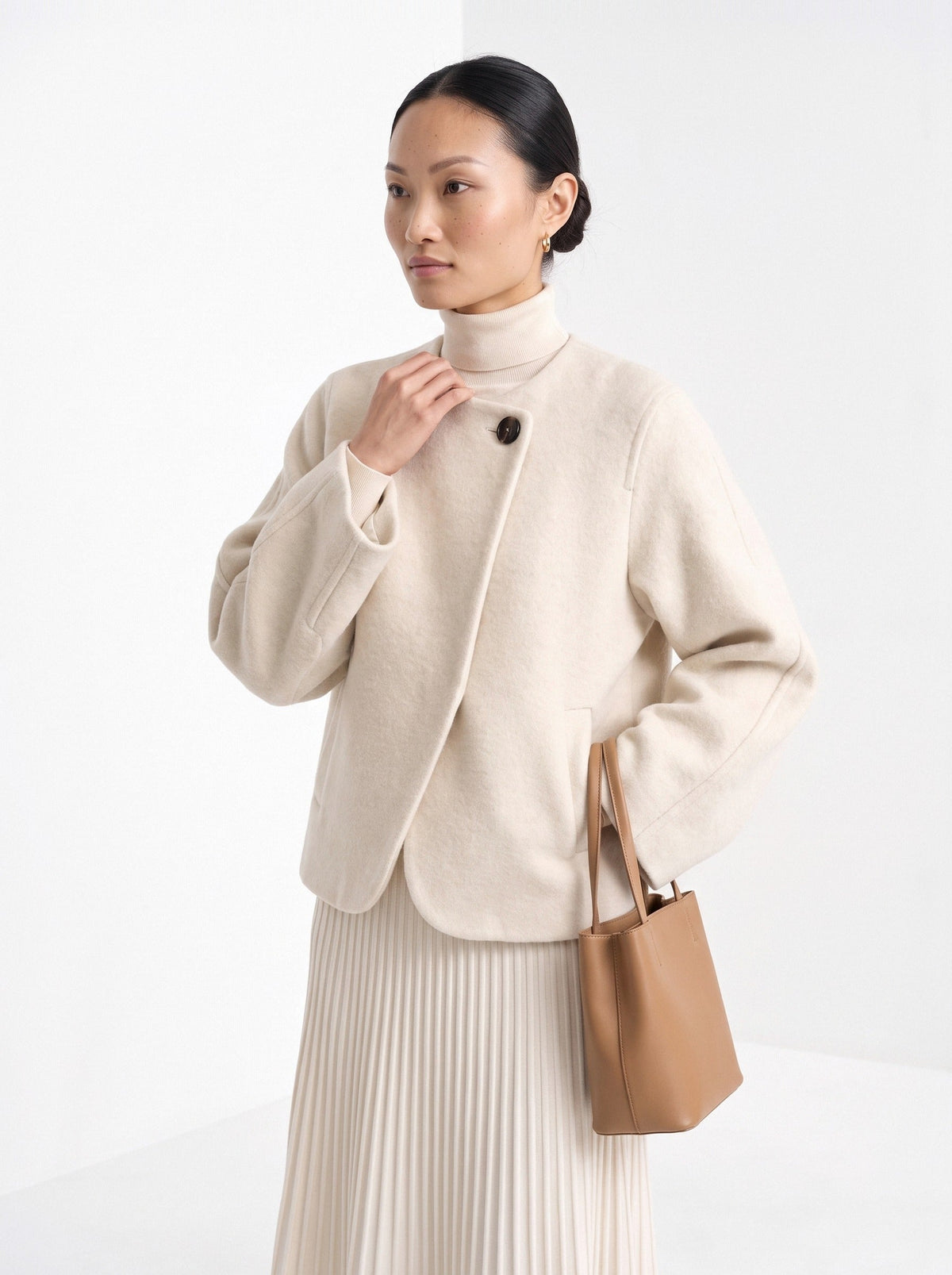 Bénédicte | Veste courte sans col