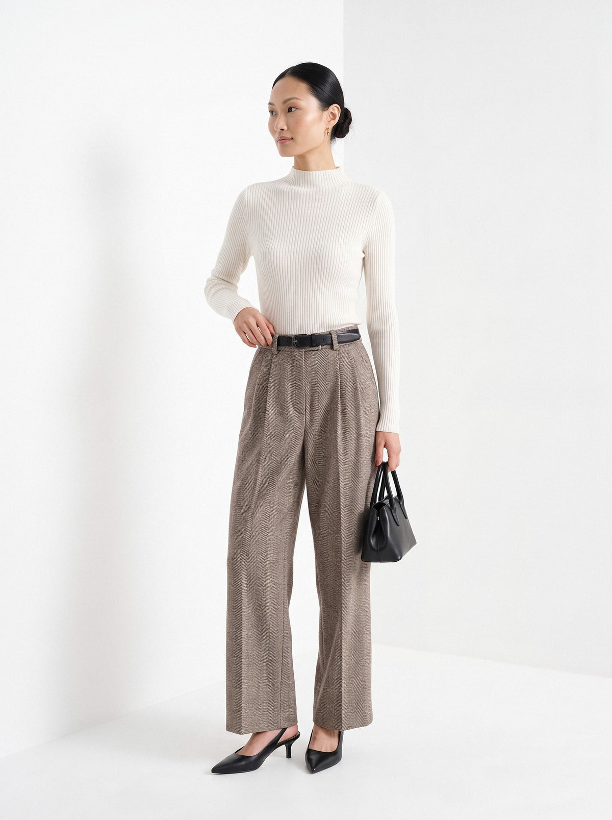 Garance | Pantalon large à chevrons