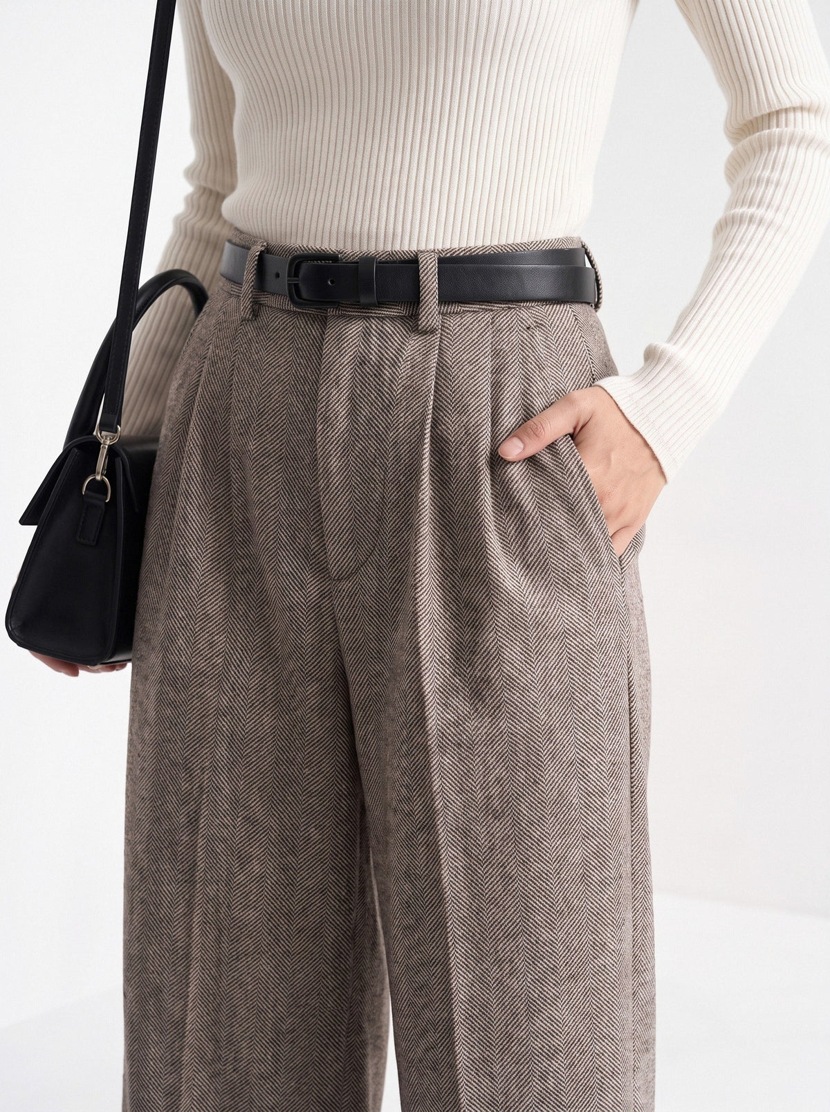 Garance | Pantalon large à chevrons