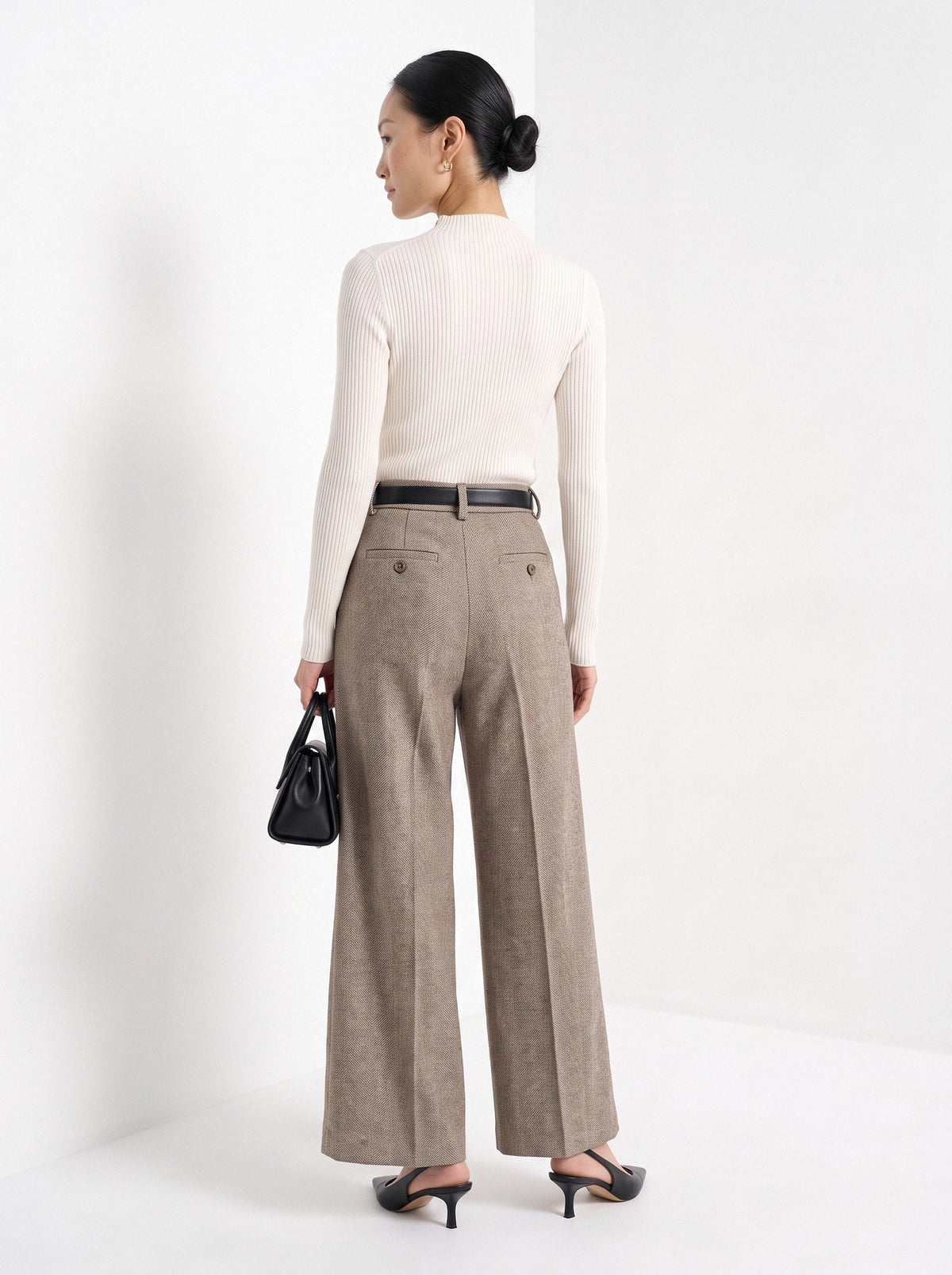 Garance | Pantalon large à chevrons