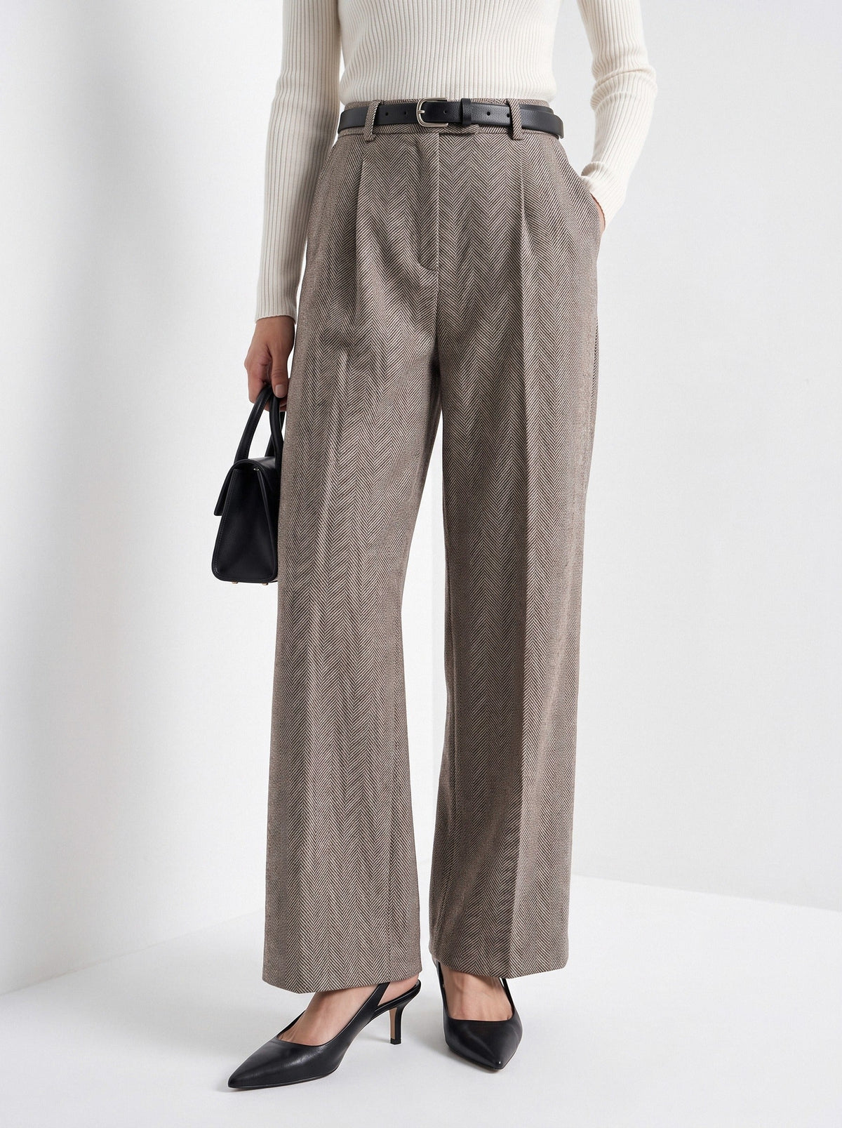 Garance | Pantalon large à chevrons