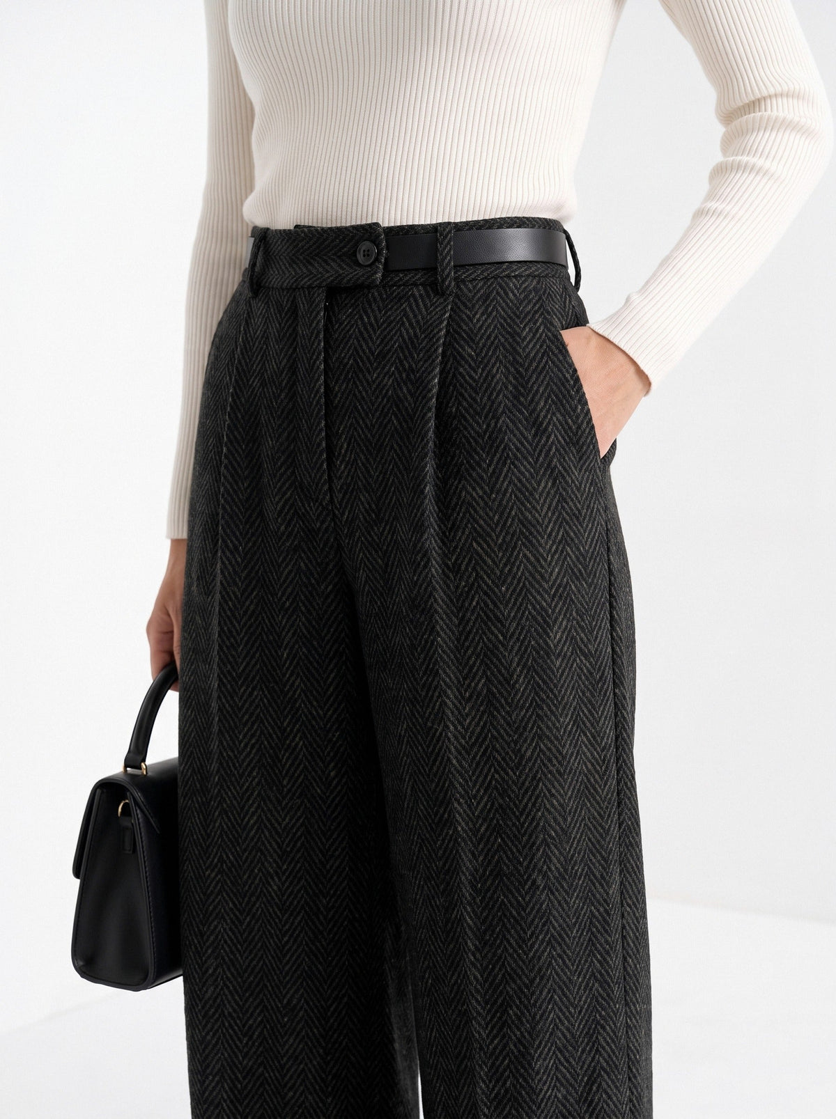 Garance | Pantalon large à chevrons