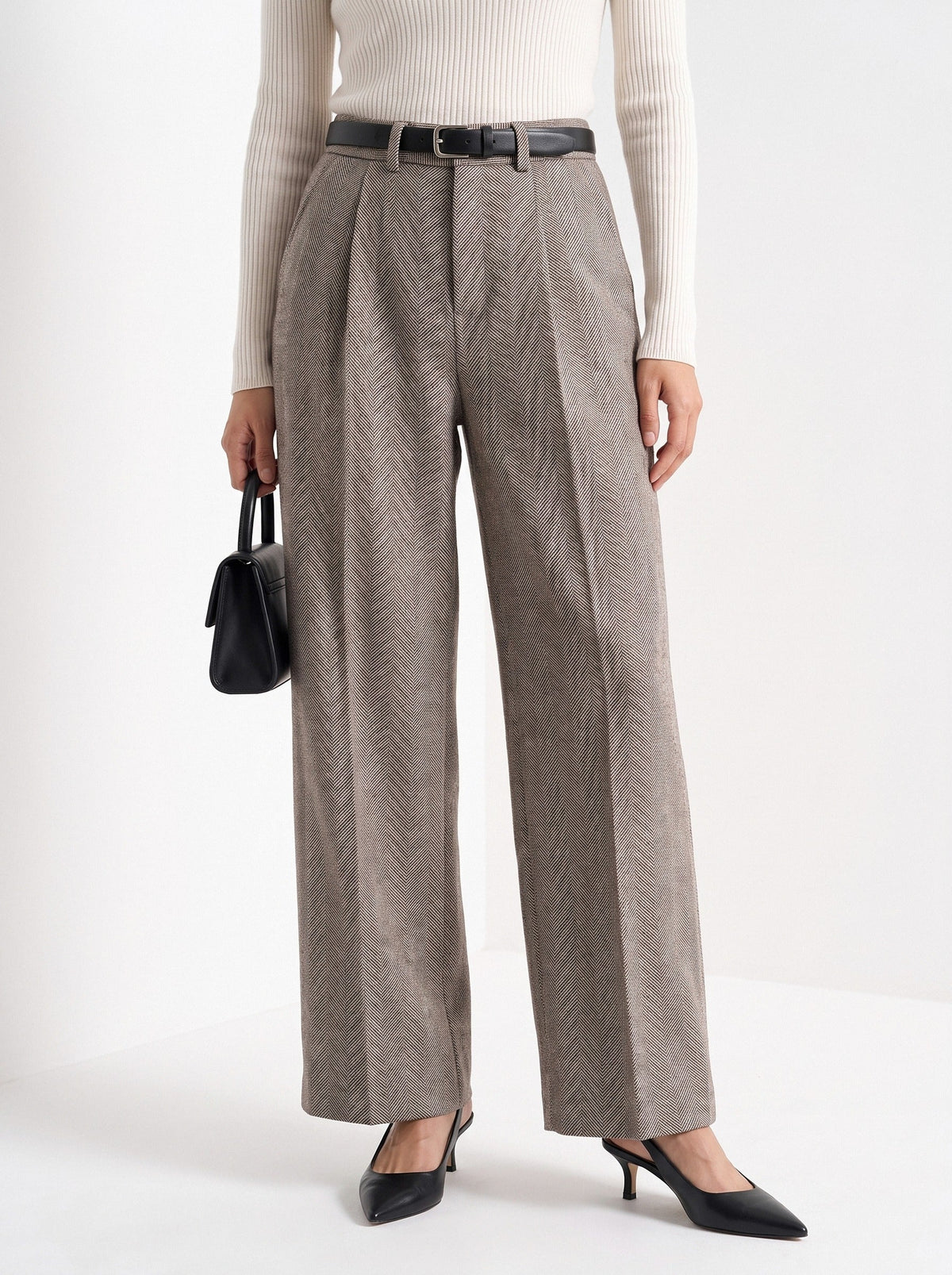 Garance | Pantalon large à chevrons