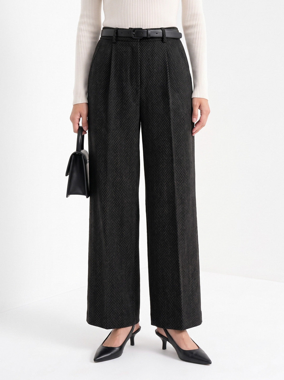 Garance | Pantalon large à chevrons