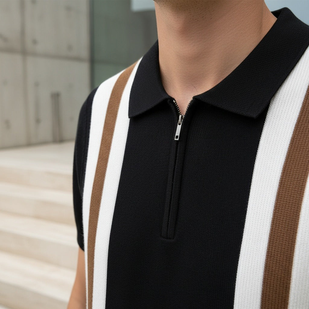 Francis | Polo zippé à col montant