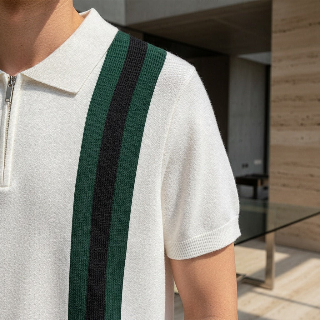 Francis | Polo zippé à col montant
