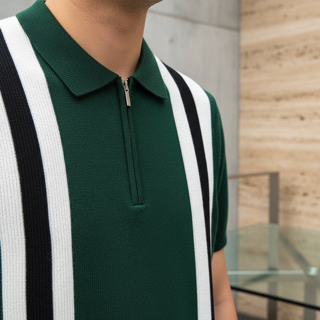 Francis | Polo zippé à col montant