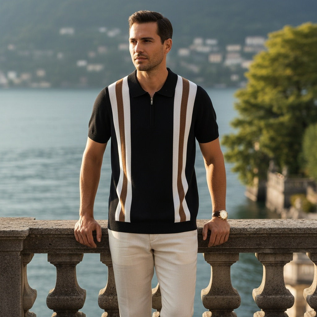 Francis | Polo zippé à col montant