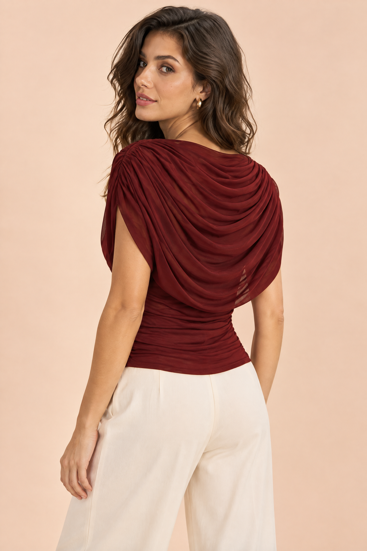 Fabienne | Top col bénitier froncé