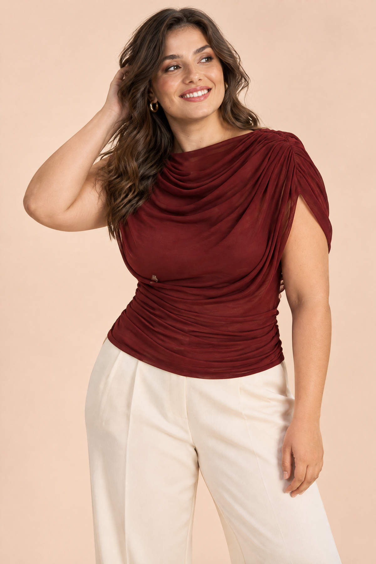 Fabienne | Top col bénitier froncé