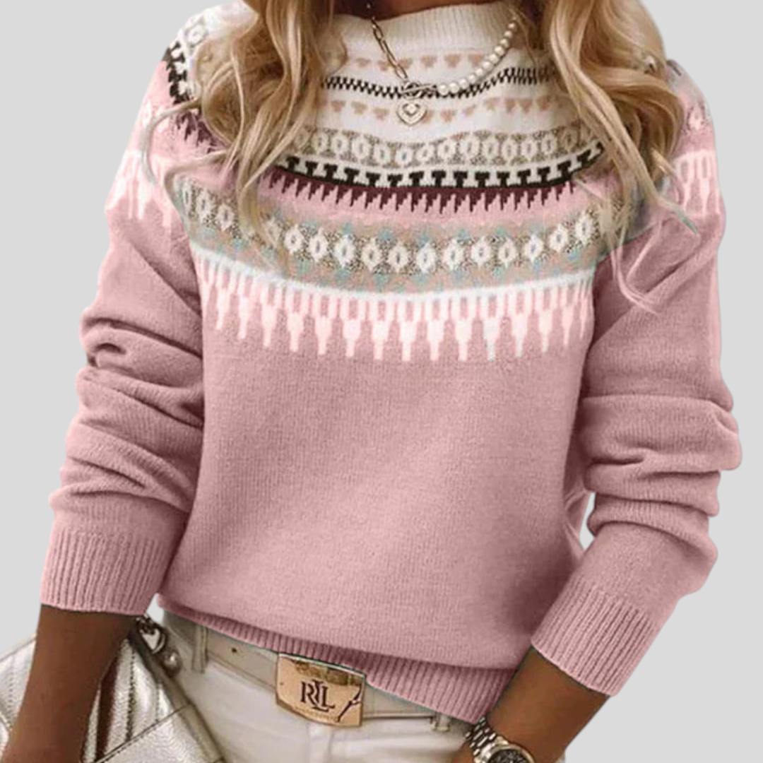 Céleste | Pull à motif nordique
