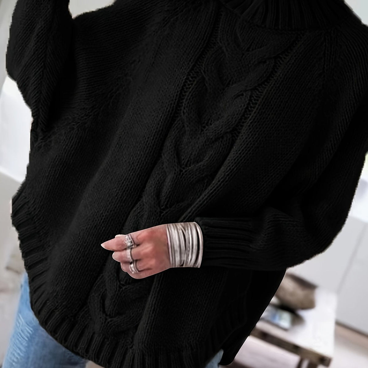 Célina | Pull torsadé col montant