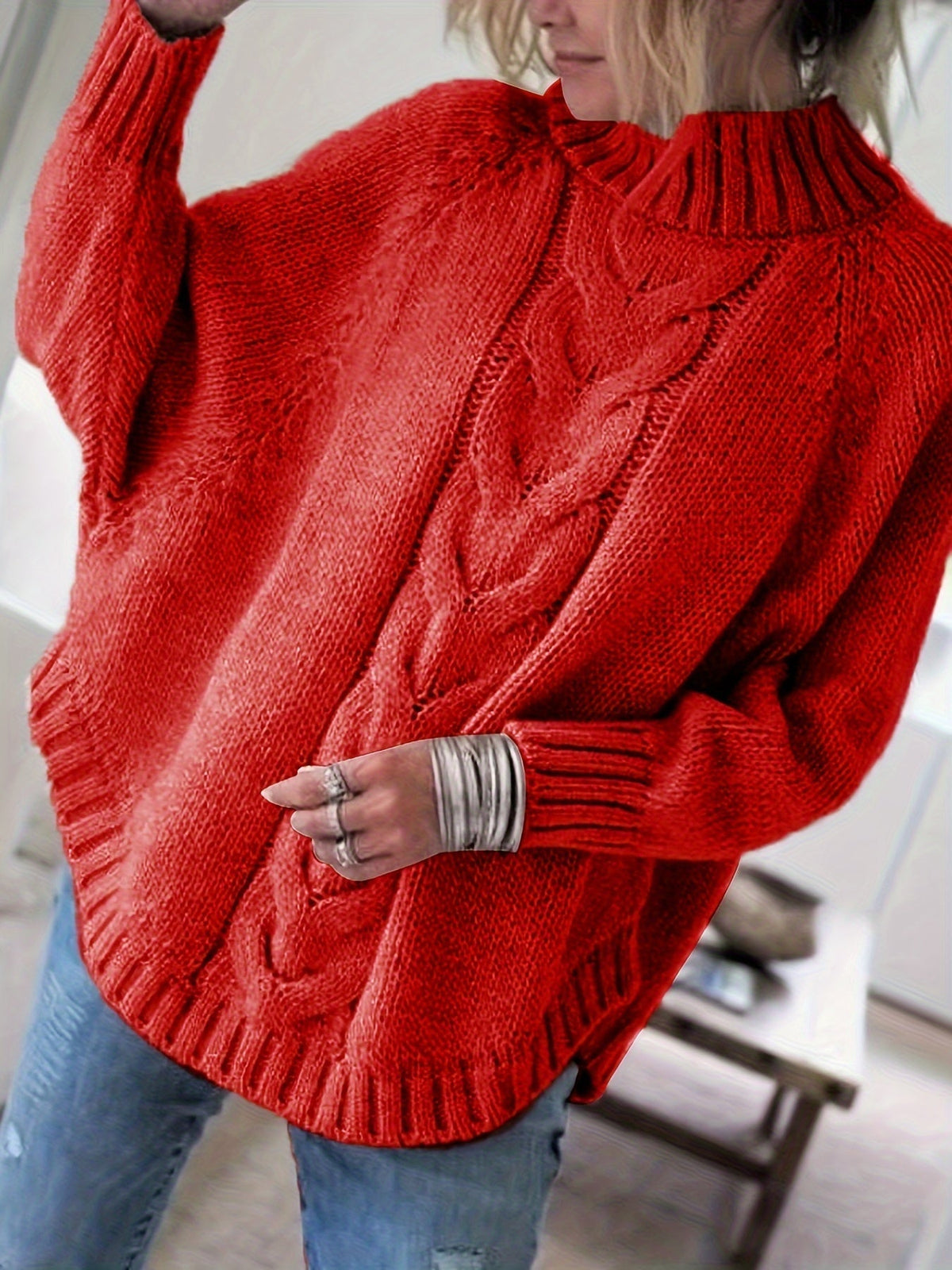 Célina | Pull torsadé col montant