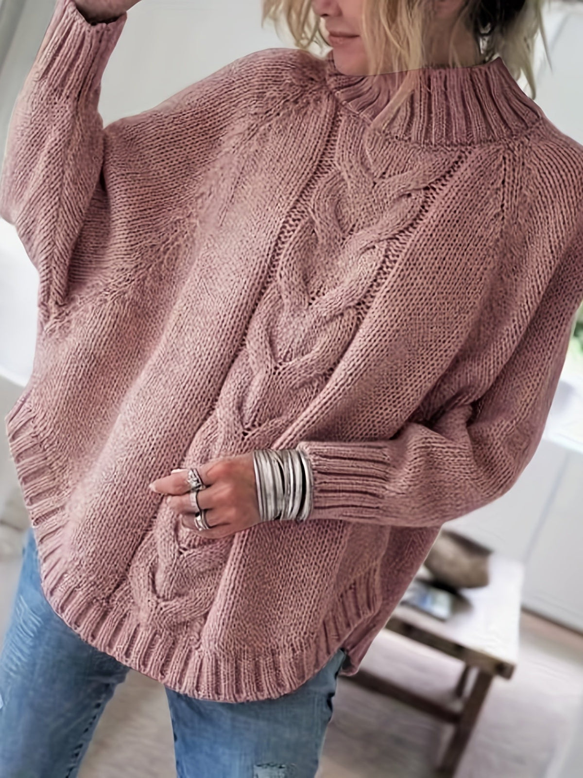 Célina | Pull torsadé col montant
