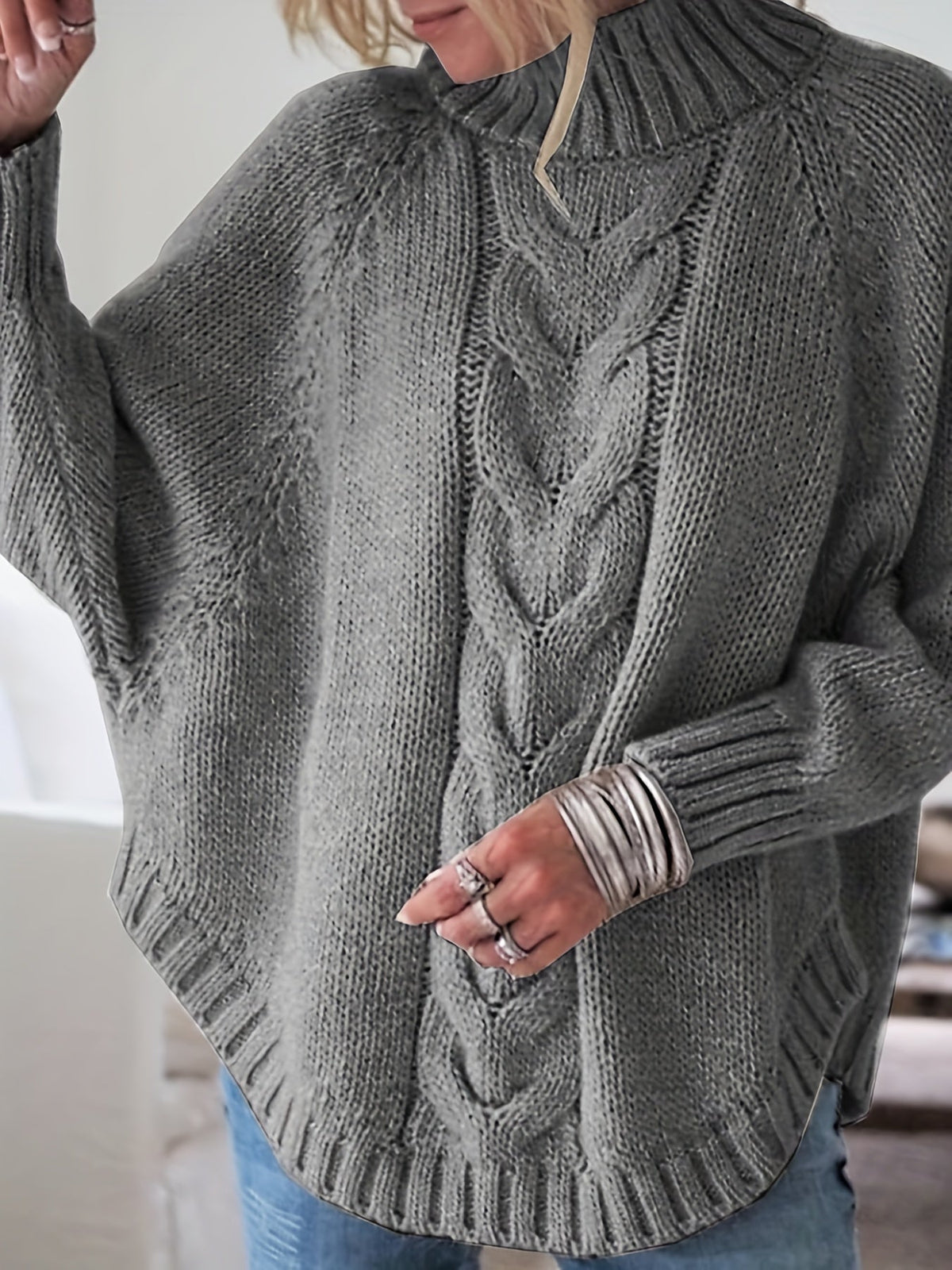 Célina | Pull torsadé col montant