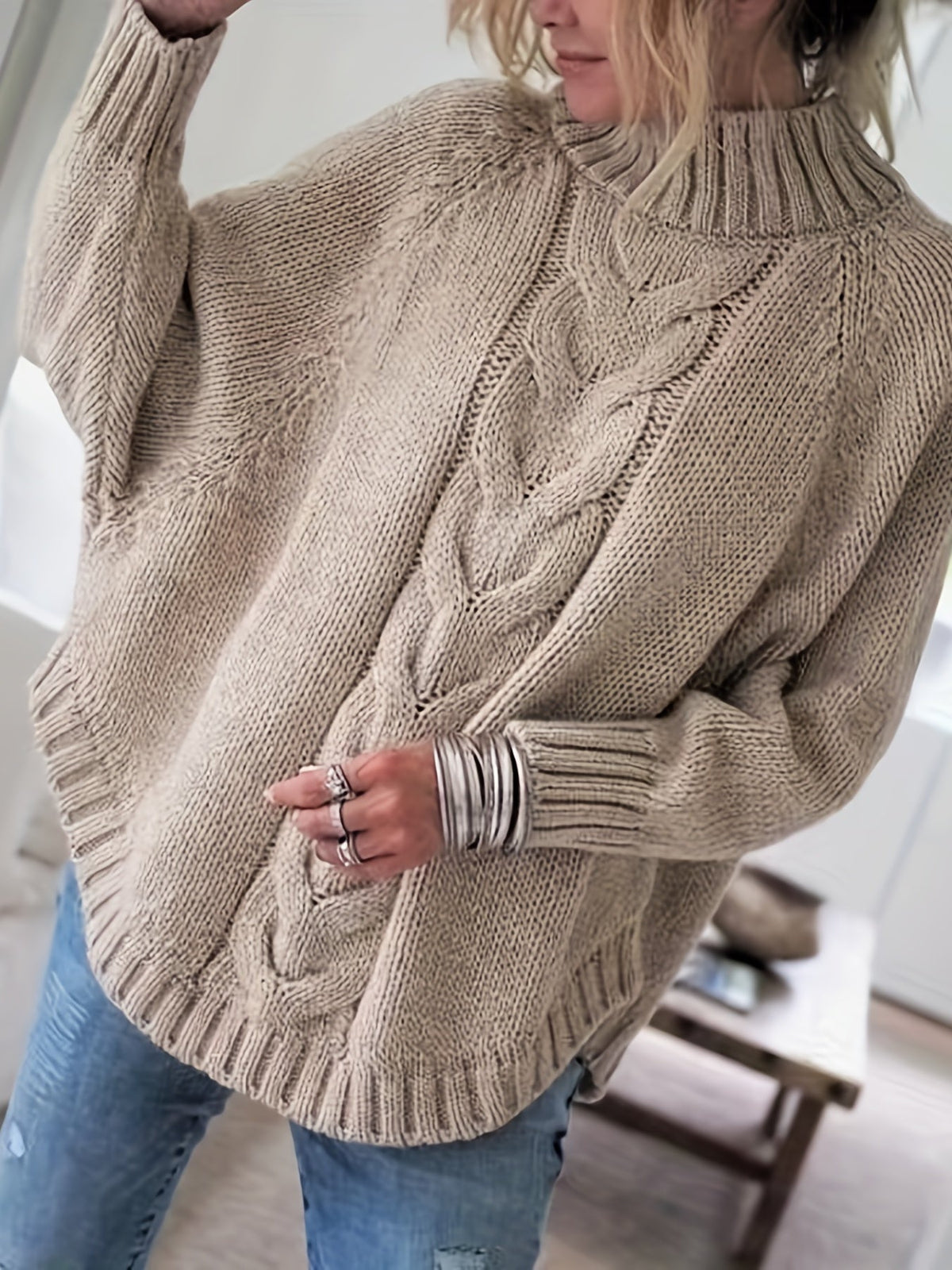 Célina | Pull torsadé col montant