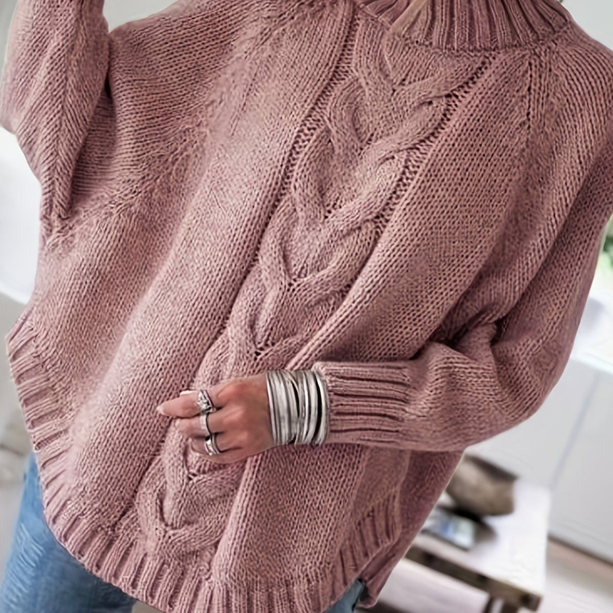Célina | Pull torsadé col montant
