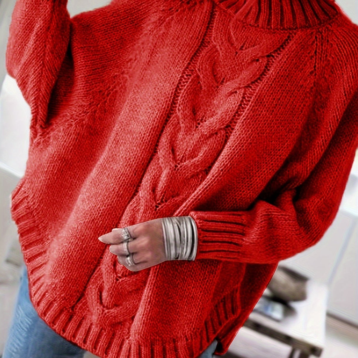 Célina | Pull torsadé col montant