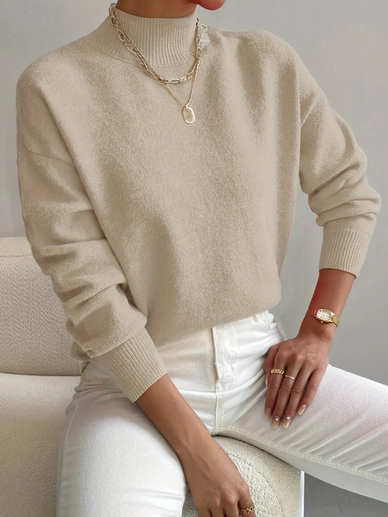 Célestine | Pull uni col montant