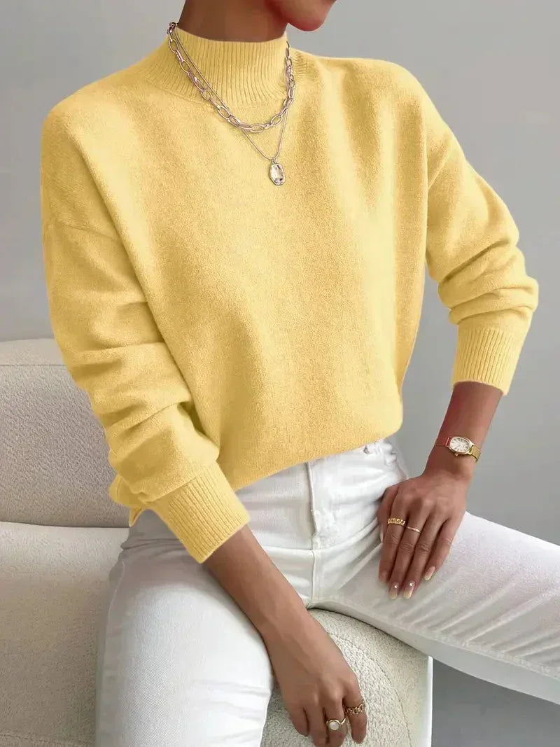 Célestine | Pull uni col montant