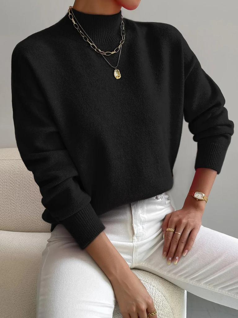 Célestine | Pull uni col montant