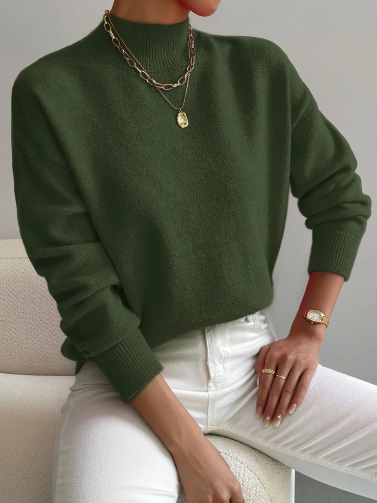 Célestine | Pull uni col montant