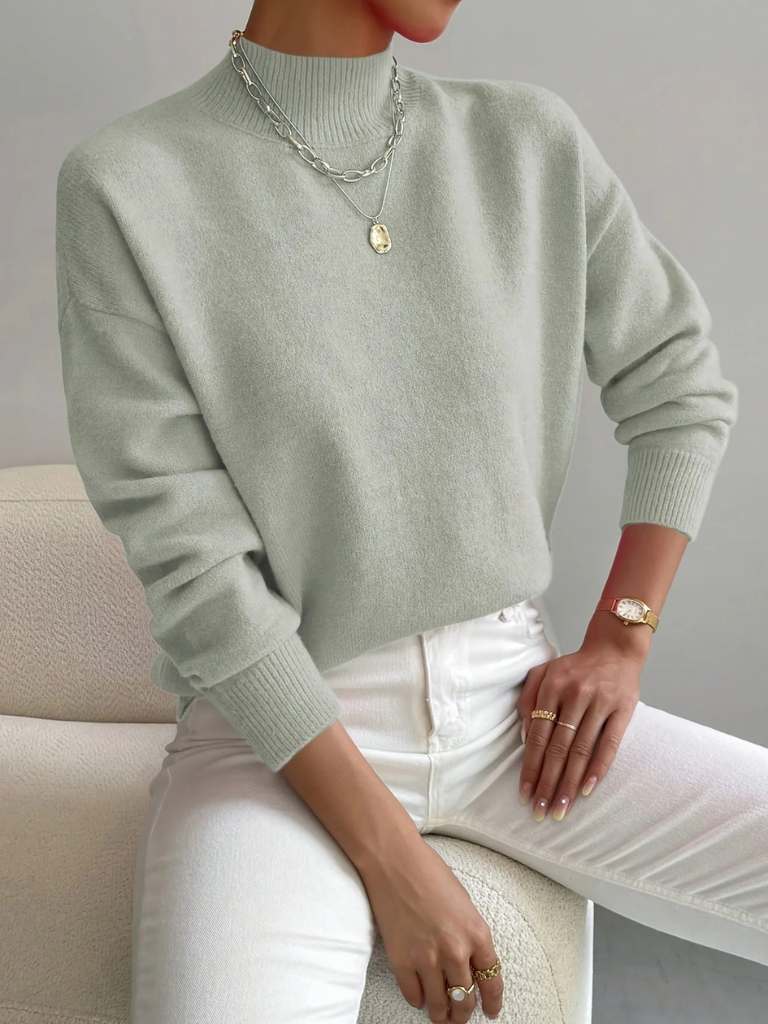Célestine | Pull uni col montant