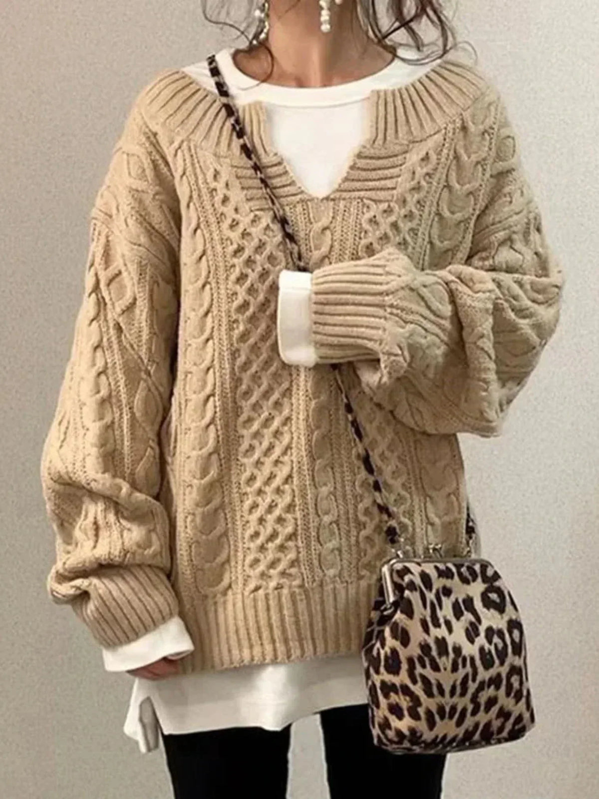 Célie | Pull torsadé col V