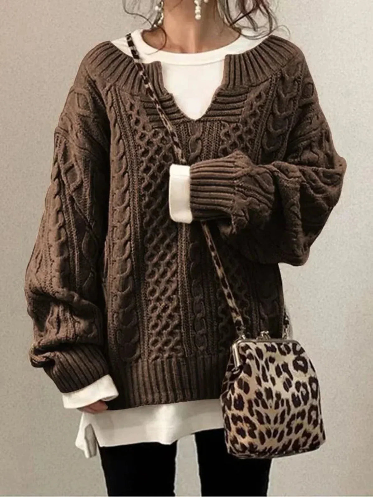 Célie | Pull torsadé col V