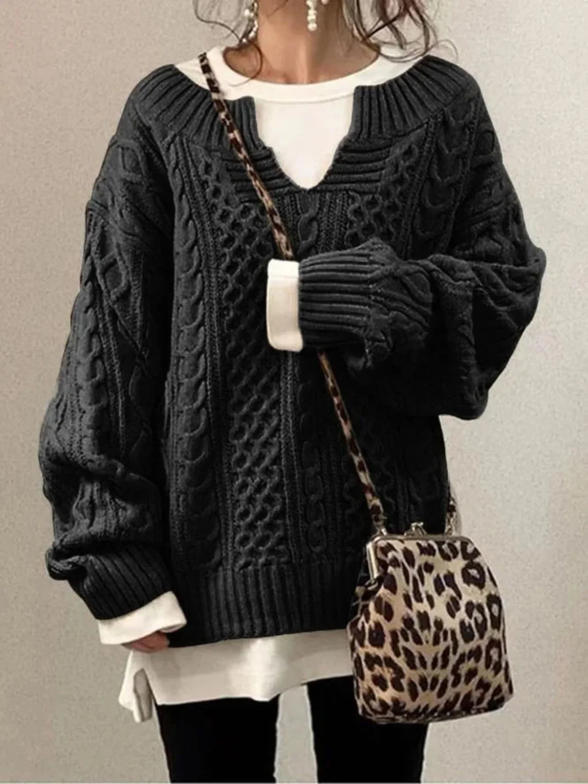 Célie | Pull torsadé col V