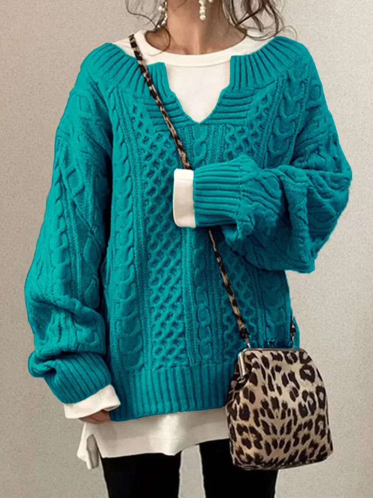 Célie | Pull torsadé col V