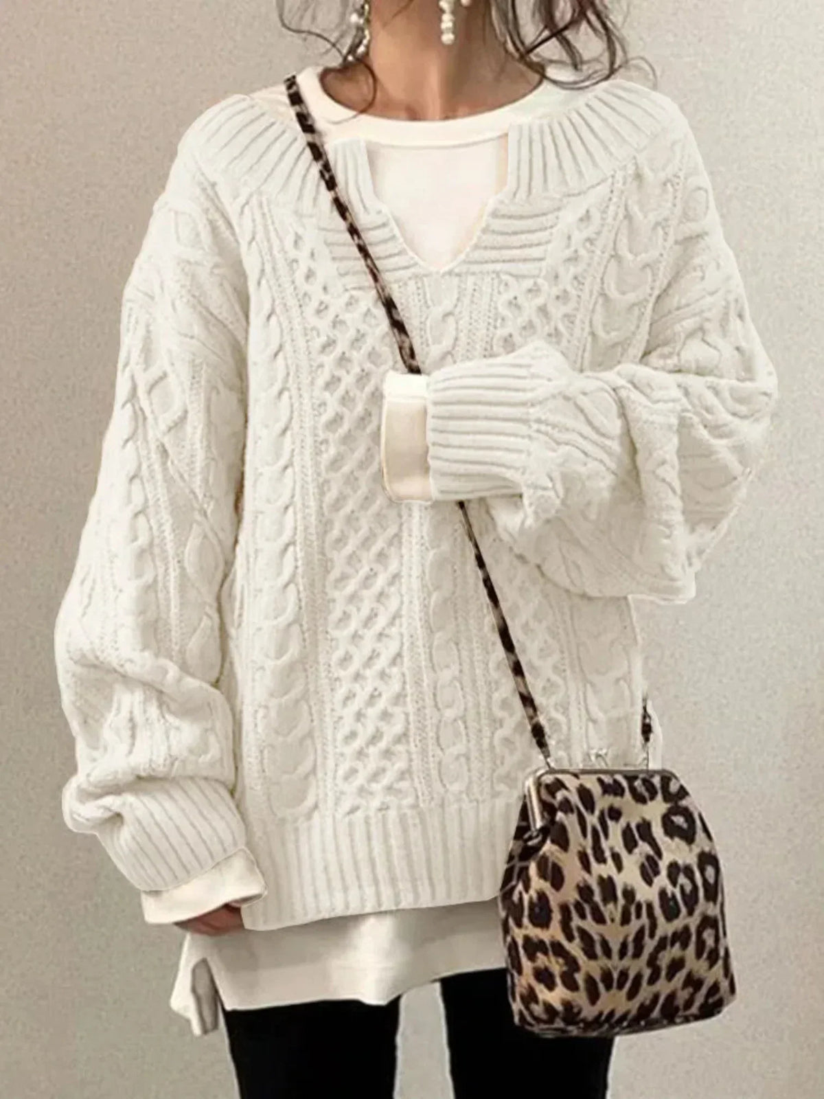 Célie | Pull torsadé col V