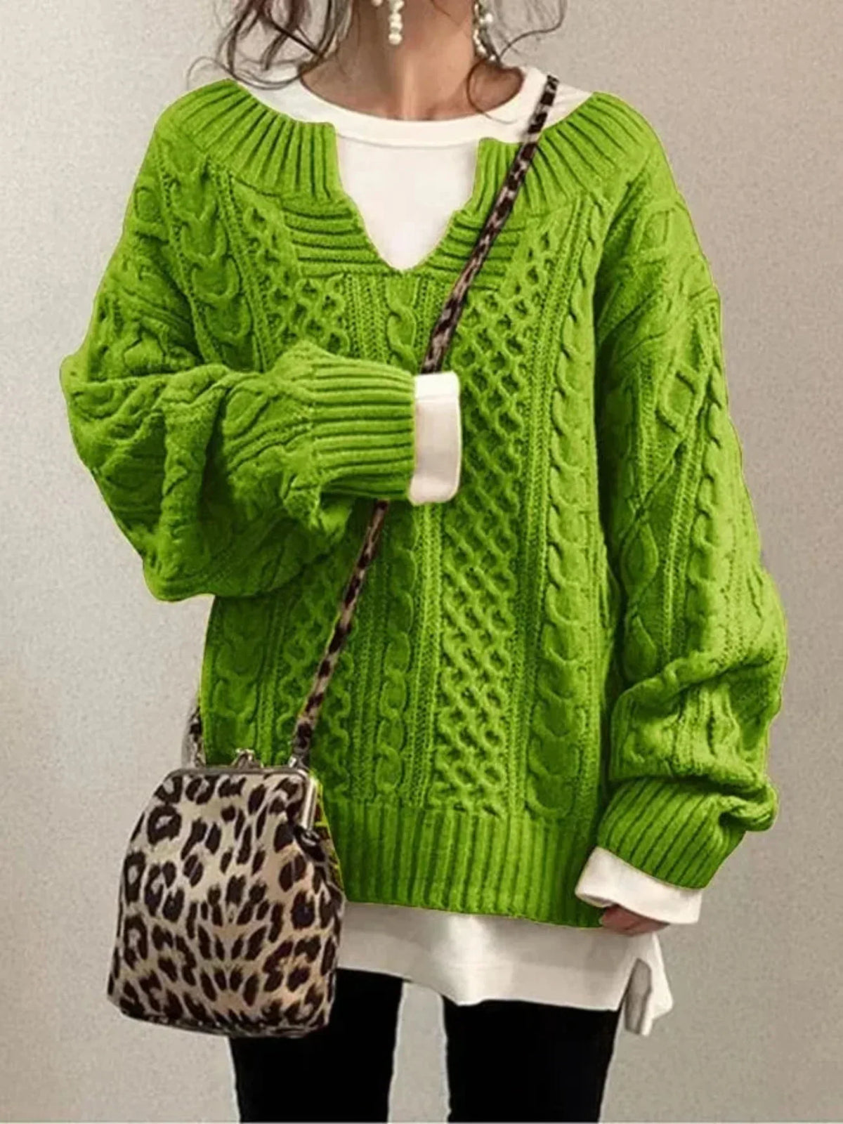 Célie | Pull torsadé col V