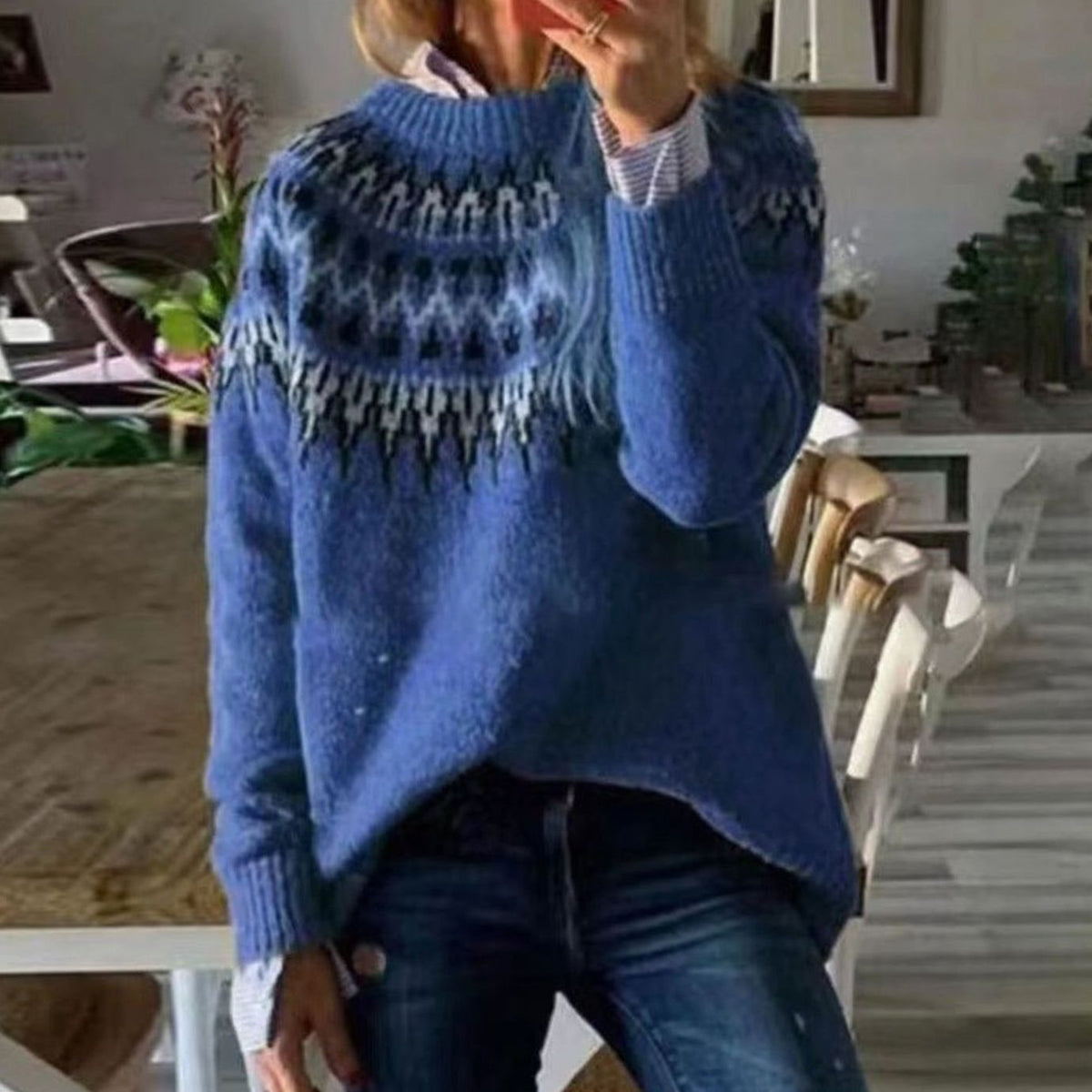 Cyrielle | Pull norvégien en jacquard