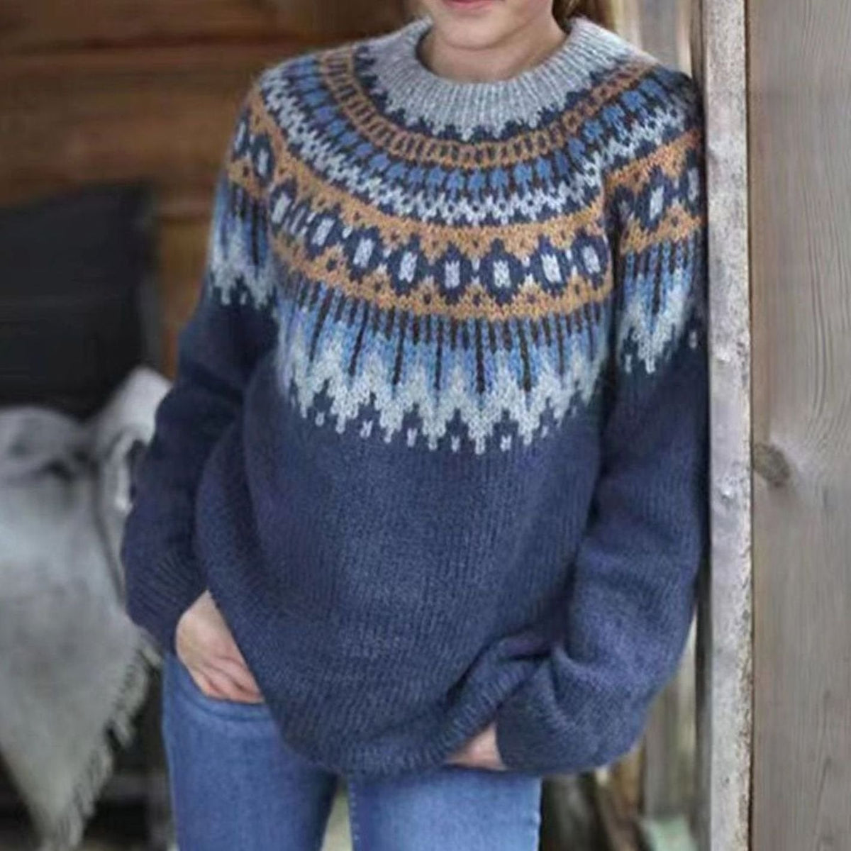 Cyrielle | Pull norvégien en jacquard