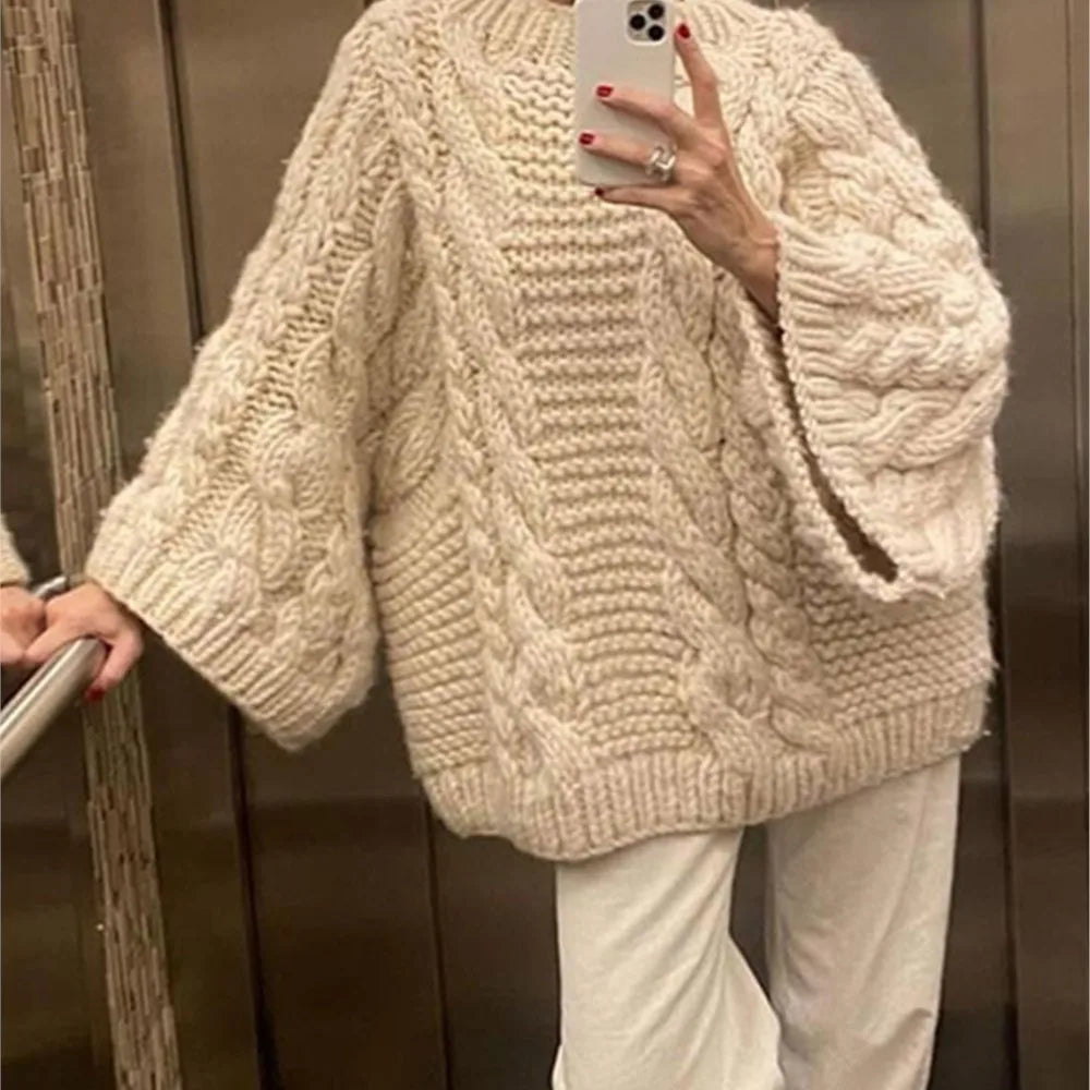 Circé | Pull oversize à torsades
