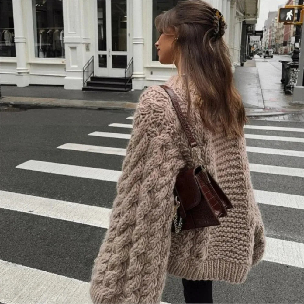 Circé | Pull oversize à torsades