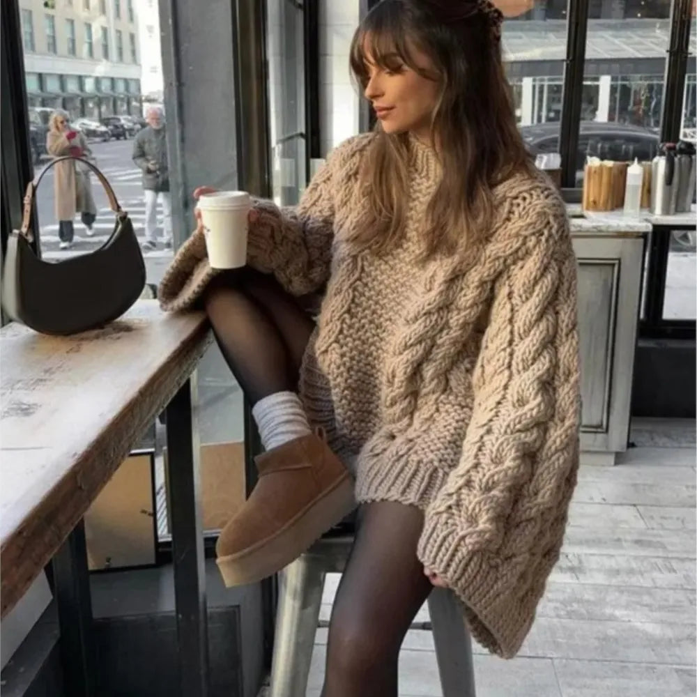 Circé | Pull oversize à torsades