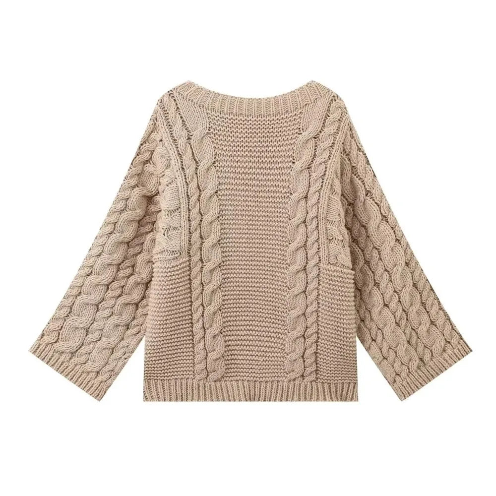 Circé | Pull oversize à torsades