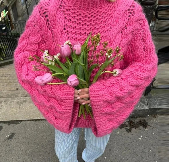 Circé | Pull oversize à torsades