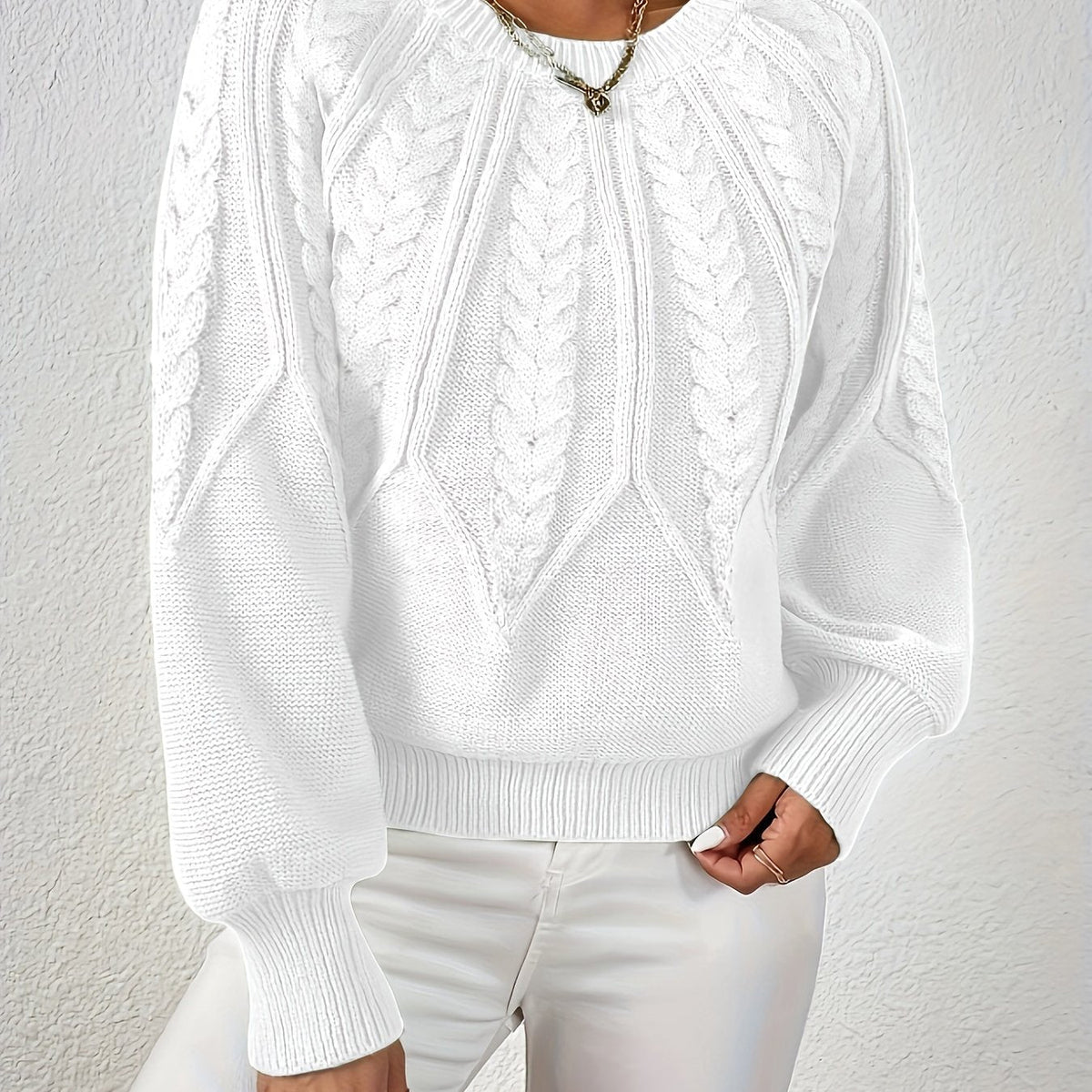 Cristina | Pull torsadé col rond