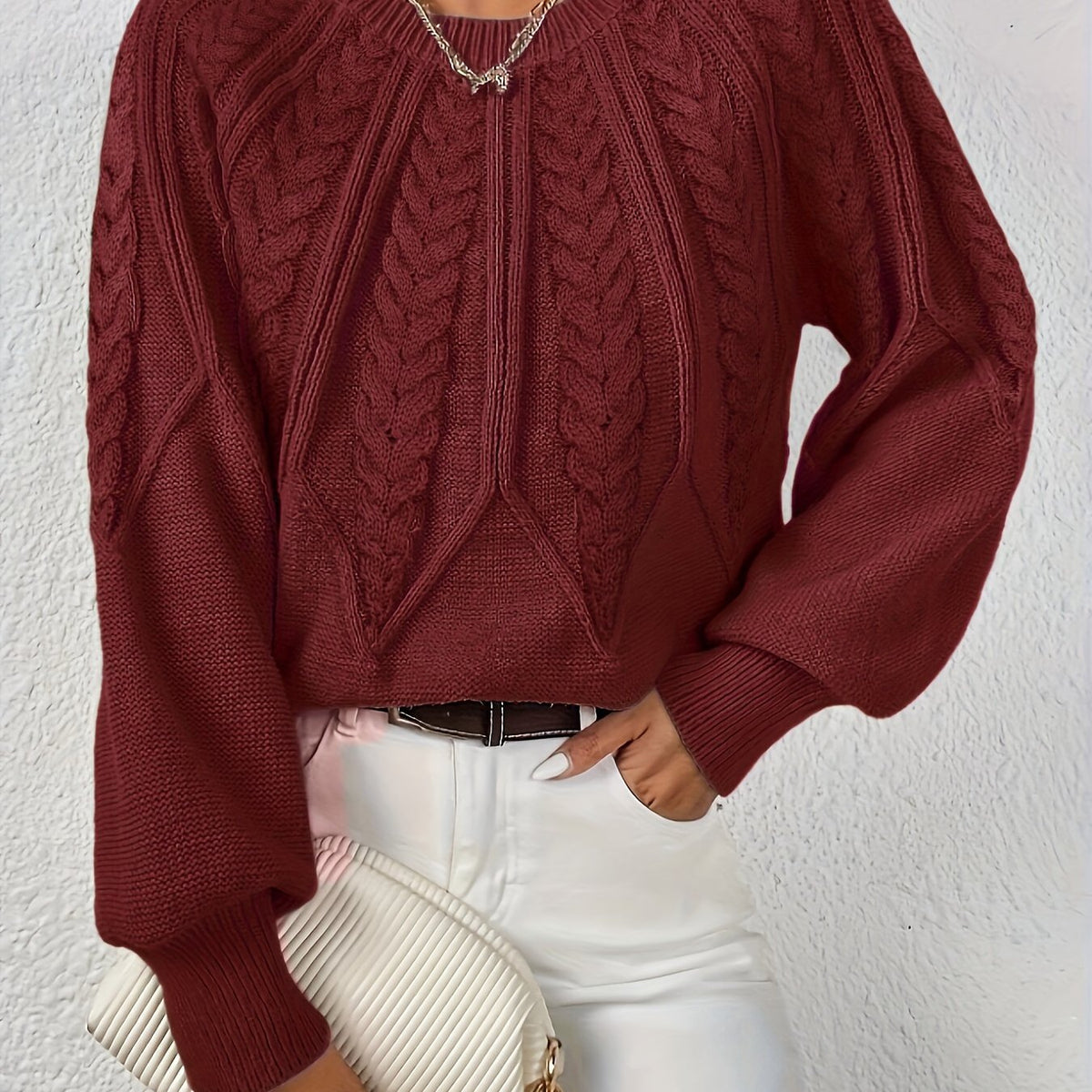 Cristina | Pull torsadé col rond