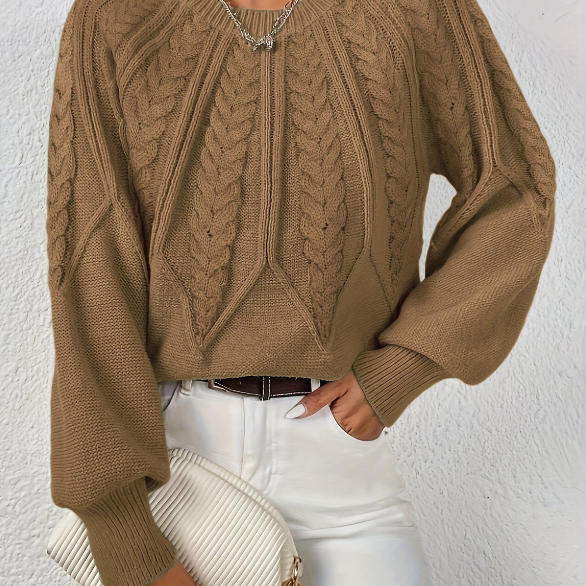 Cristina | Pull torsadé col rond