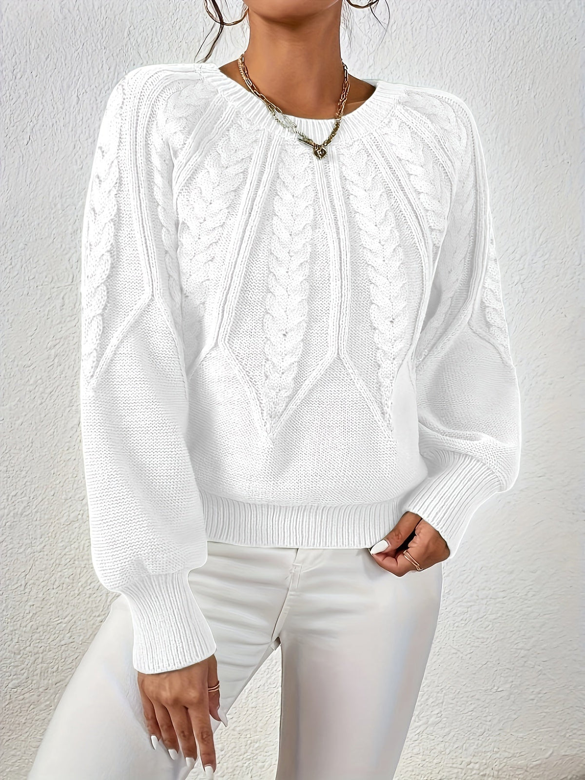 Cristina | Pull torsadé col rond