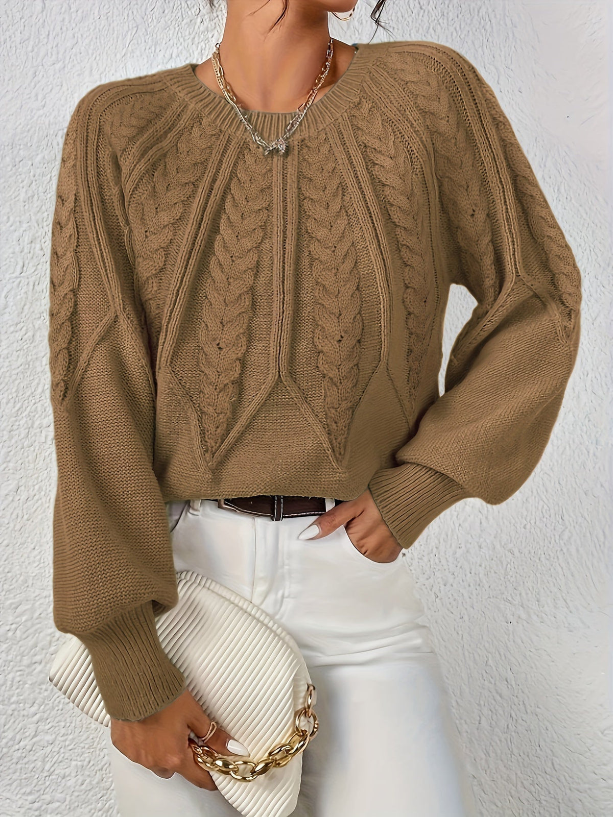 Cristina | Pull torsadé col rond
