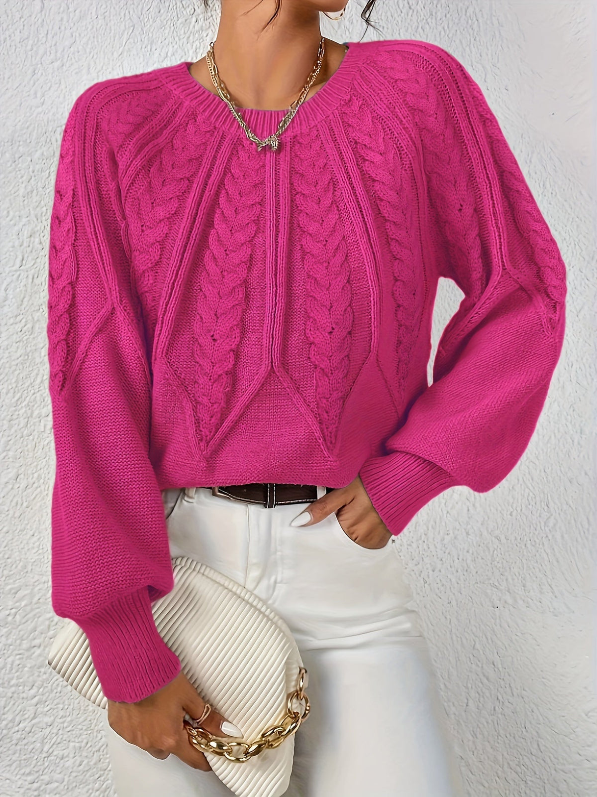 Cristina | Pull torsadé col rond
