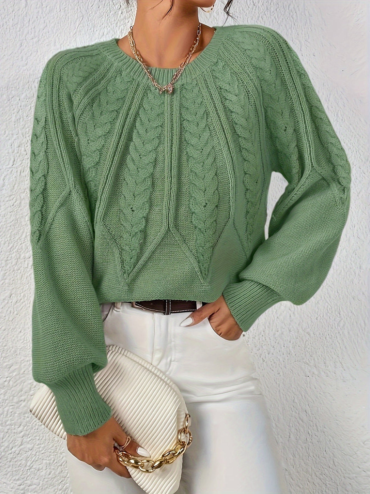 Cristina | Pull torsadé col rond
